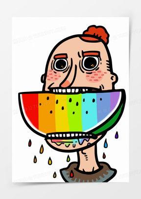 吃瓜娱乐素材图片